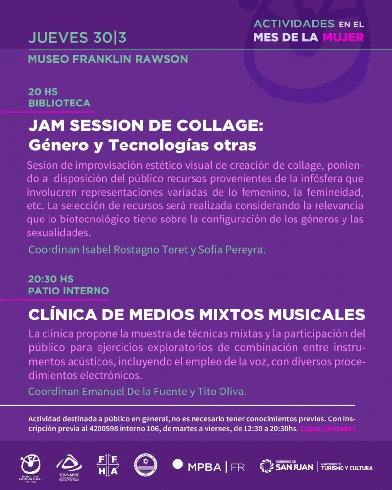 Actividades por el Mes de la Mujer en los museos Tornambé y Franklin ...