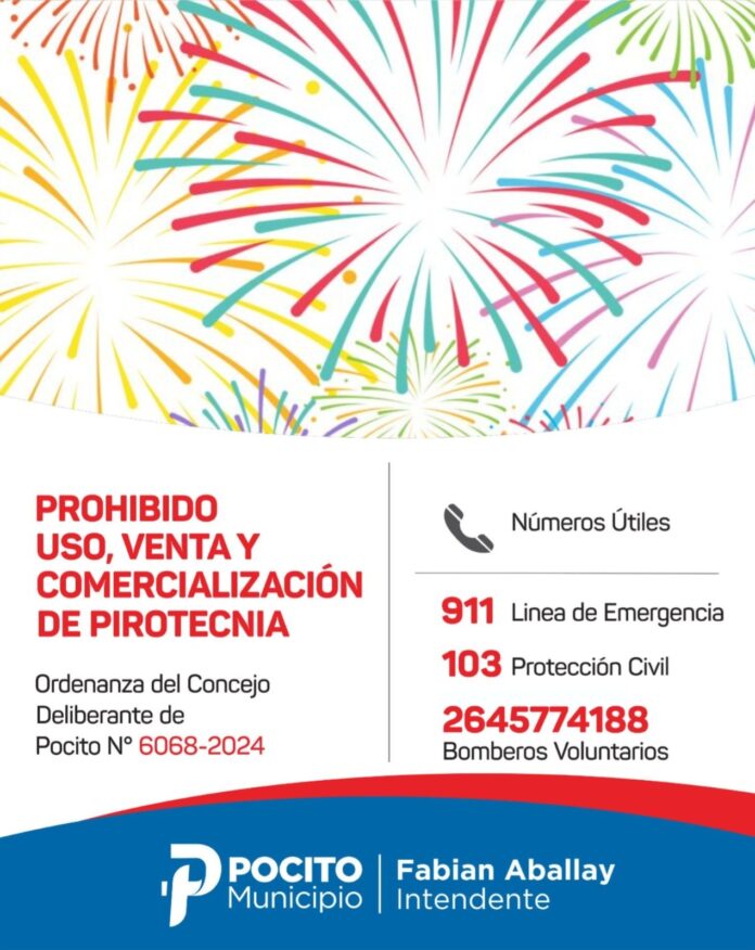 prohivido pirotecnia