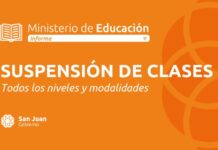 Se suspenden las clases por el alerta de vientos