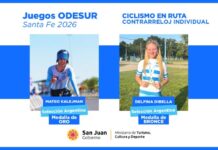 El ciclismo sanjuanino le dio dos medallas a Argentina: Oro para Mateo Kalejman y bronce para Delfina Dibella