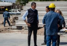 Pocito avanza en la construcción del Polideportivo Municipal de Zona Norte